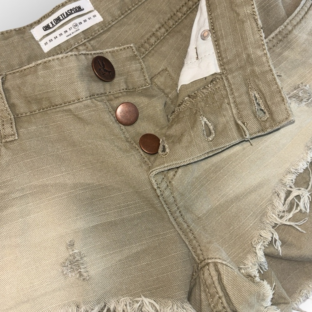 One Teaspoon Bonitas Australian Boho distressed grunge Frayed Jean Shorts 28 - Picture 14 of 14